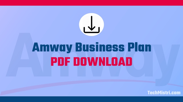 amway business plan pdf download