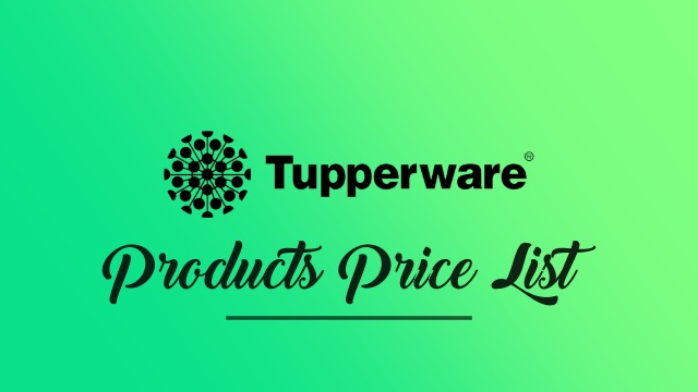 tupperware products price list