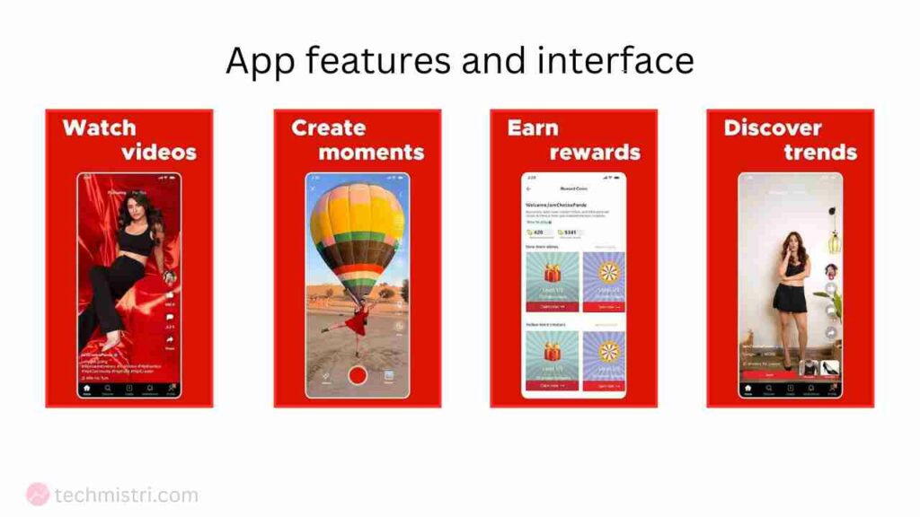 Hipi app interface and features