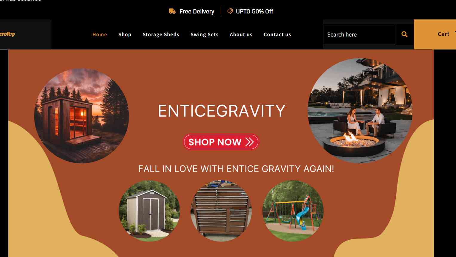 Enticegravity.com Home Page