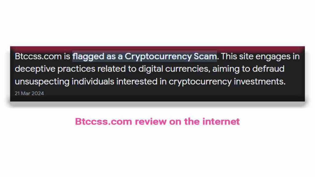 Btccss.com Review on the internet