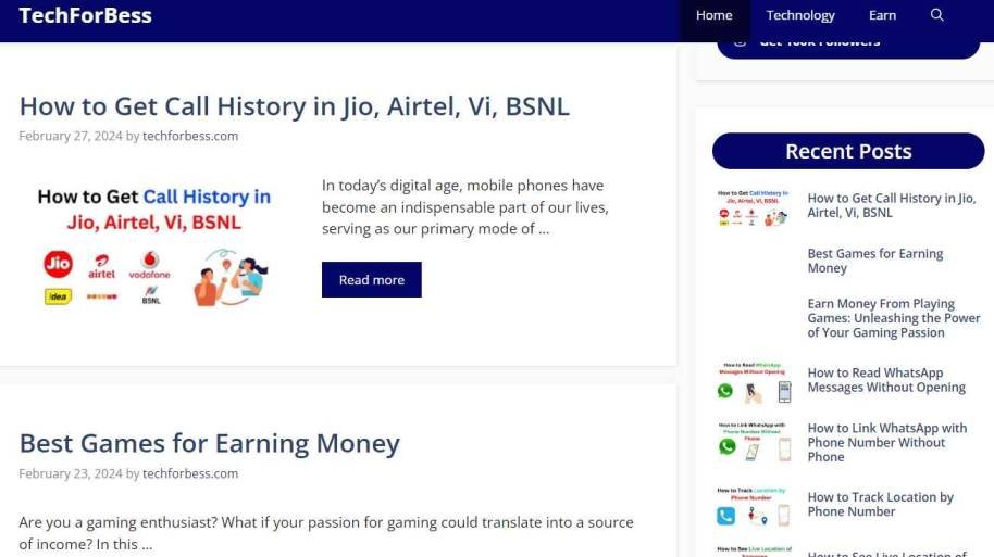 Techforbess.com Home Page