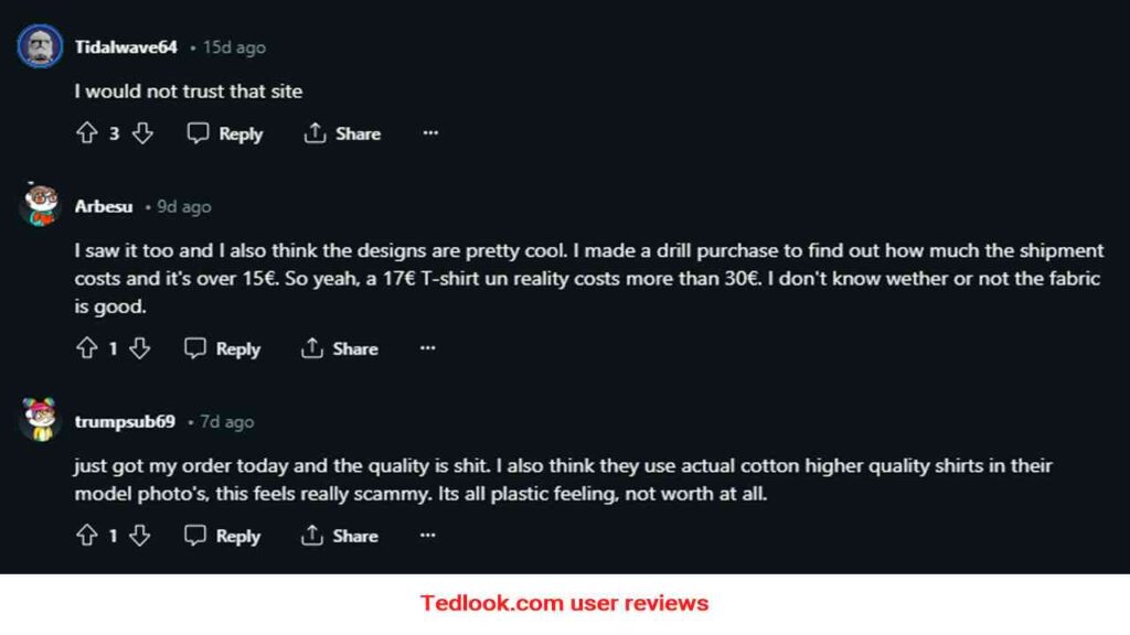 Tedlook.com user Reviews
