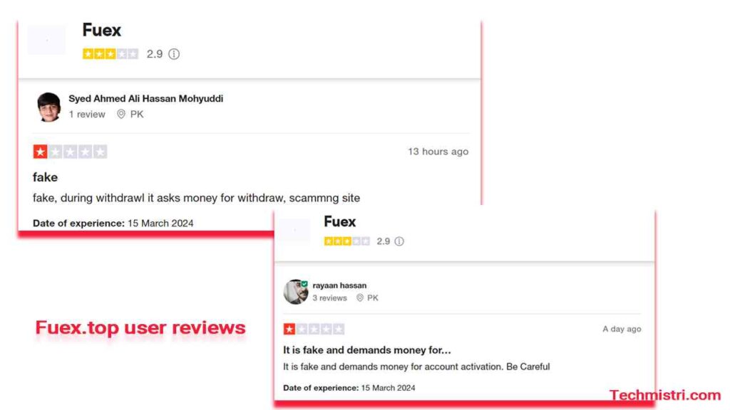 fuex.top user reviews