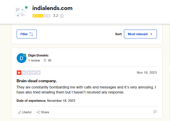 Indialends.com complaints