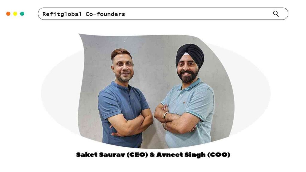 Saket Saurav and Avneet Singh Co founders of Refitgobal